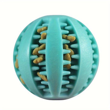1 PC Interactive Dog Toy Ball Dog Pet Food Treat Feeder Chew Tooth Cleaning Durable Puppy Ball Random Color - color: D