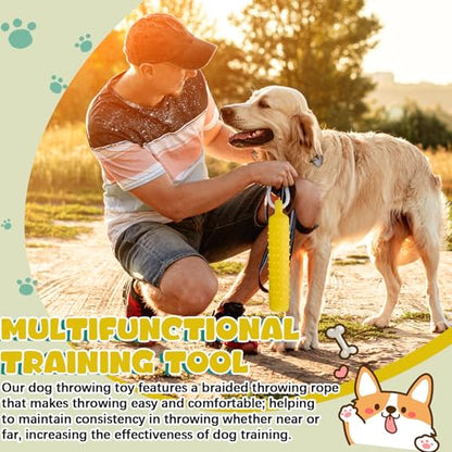 Blueweenly 4 Pcs Dog Bumper Toy for Water Retrieving Plastic Puppy Training Dummy Dog Float Toy Lightweight for Float on The Water Pool Outdoor Training Hunting Fetching (Yellow) - color: Yellow