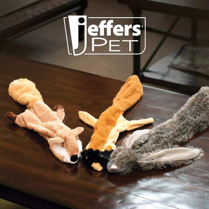 Jeffers Pet Thinnies Unstuffed Plush Dog Toy with Rope & Squeaker – 21" Raccoon, Flat Stuffing Free Chew Toy for Dogs & Puppies – Soft, Durable, Interactive Play, Fetch, Tug, Training, Teething - color: Raccoon