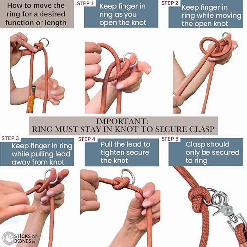 Hands Free Dog Leash, Waist Leash for Dog Walking, Crossbody, Multifunctional, Dog Lead, Running, 2 Dogs, Dual Handle, Traditional Lead, Adjustable Lead 4.3ft - 7.5ft, 3/8" (10mm) Diameter. - color: Maple Brown