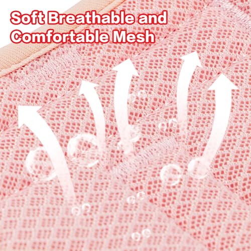 Dog Harness Medium Sized, Pet Vest with Front Clip, Adjustable Puppy Harness with 3 Fast Release Buckles[Easy to Put on & Take Off] (Pink, L) - color: Pink, size: L: Neck=20.5"-25"/Chest=17"-33"