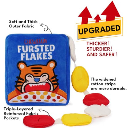 CHEWFFON Interactive Dog Toys, Enrichment Snuffle Crinkle Treat Puzzle Toys for Boredom and Mental Stimulating, Nose Work Cereals Dog Toy for Small, Medium and Large Dogs - style: Fursted Flakes