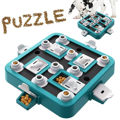 Dog Puzzle Toy Mental Stimulation - Level 3 in 1 Dogs Food Feeder Puzzle, Dog Treat Puzzle Feeder (Advanced-Mars Green Board) - color: Level 3 in 1-Advanced-Mars Green Board
