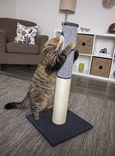 Petlinks Sky Scratch Sisal & Carpet Cat Scratching Post - Gray, One Size - color: Scratching Post