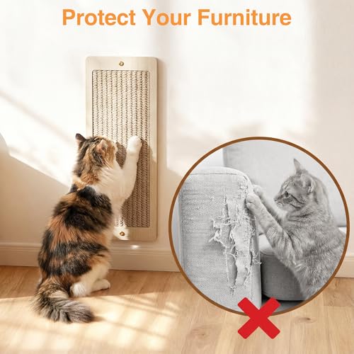 Cat Wall Shelves, Wooden Multi-Level Cat Climbing Furniture, House, Steps, Sisal Scratcher, Perches Bed & Ball, Space-Saving Wall Mounted Cats Shelves for Play & Rest - size: 4-in-1 Cat Shelves