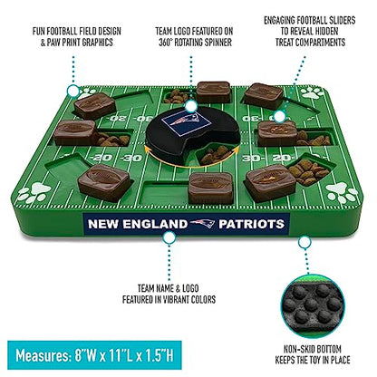 Pets First NFL New England Patriots Puzzle Toy, Puzzle Treat Dog Toy, Interactive Dog Treat Toy, Dog Puzzle - color: NEW ENGLAND PATRIOTS, size: Standard