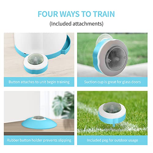 PETGEEK Automatic Dog Treat Dispenser with Button - Puzzle Memory Training Feeder, Pet Geek Button Treat Food Dispensing Toys Interactive, Iq Training Dog Feeder (Blue) - color: Blue