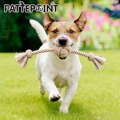 Dog Rope Toy for Small Dog 3pcs, Natural Chew Toys for Puppy, Medium & Small Dogs, Tug of War Rope for Puppies Clean & Relieve Teething - size: 3pcs