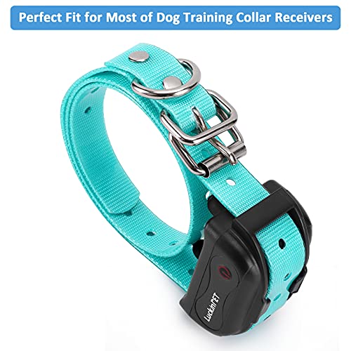 Replacement Collar Strap, Compatible with Petsafe,PATPET,Sportdog,Garmin,Dogtra,etc Most Training Collar/Fence Reciever, 3/4',Adjustable,Metal Buckled,Waterproof (Cyan Pack2) - color: Cyan