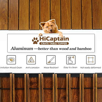 Pet Crate Table Topper – Foldable Wire Dog Kennel Topper Custom Pet Crate Table (L, for 42 inch Crate)