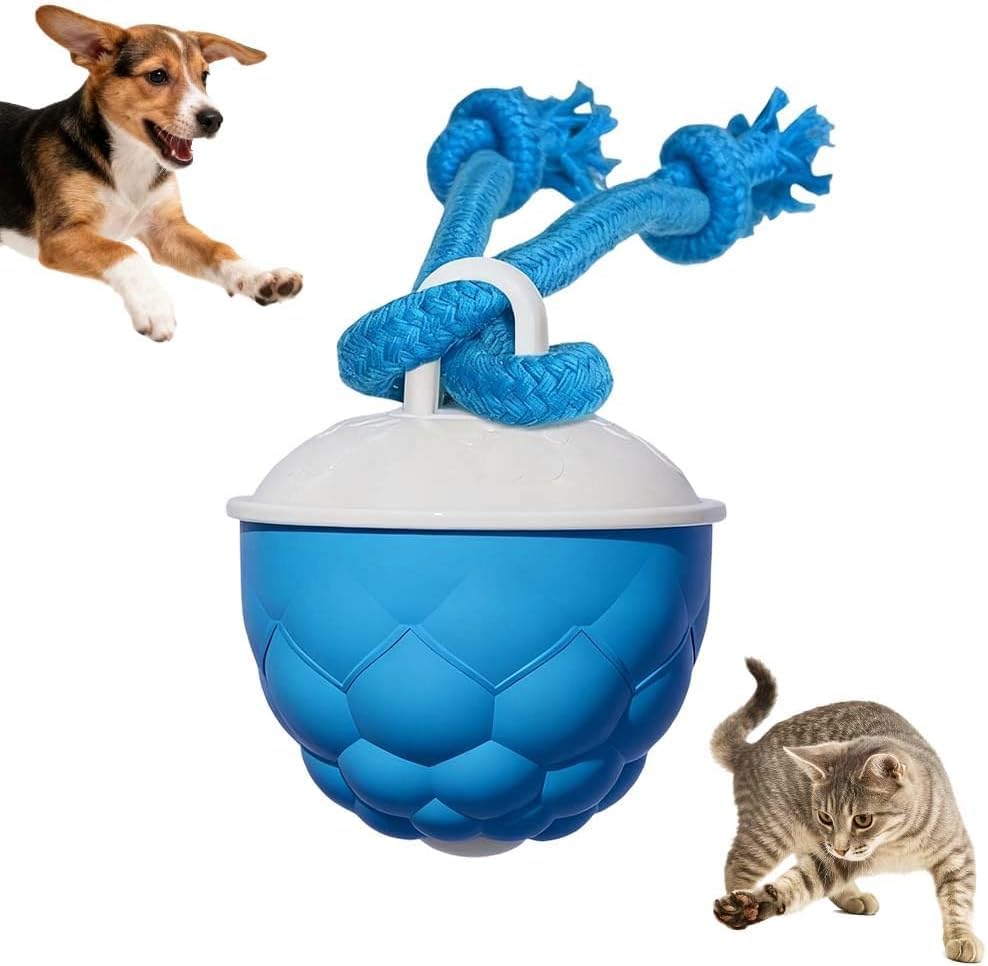Interactive Dog Toys Motion Activated Automatic Rolling Ball Toys for Small/Medium/Large Dogs Balls for Boredom to Keep Them Busy with USB Rechargeable(Blue) - color: blue