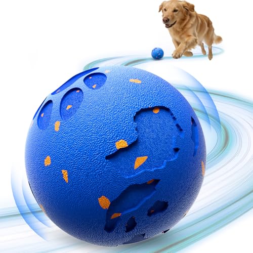 Interactive Dog Ball, Pet Toy Balls Automatic Moving & Bouncing Toys for Small Medium Large Dogs, Solid E-TPU & IPX7 Waterproof, Active Rolling Puppy Toy for Exercise and Boredom Relief(Blue) - color: Blue, size: Round