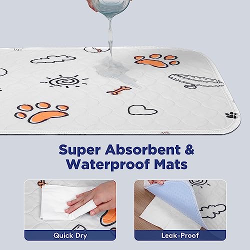 Washable Pee Pads for Dogs, 2 Pack Large 36"x41" Super Absorbent Reusable Dog Training Pads, 100% Waterproof Non-Slip Puppy Whelping Dog Playpen Indoor Pads Mat Pet Supplies - size: 36X41 (2 Packs)