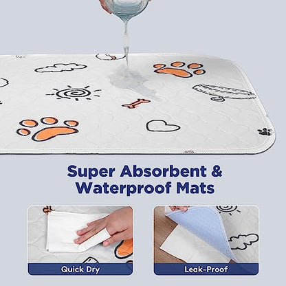 Washable Pee Pads for Dogs, 2 Pack Large 36"x41" Super Absorbent Reusable Dog Training Pads, 100% Waterproof Non-Slip Puppy Whelping Dog Playpen Indoor Pads Mat Pet Supplies - size: 36X41 (2 Packs)