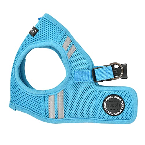 Puppia Soft Vest Dog Harness No Choke Step-in Reflective Triple Layered Breathable Mesh for Small and Medium Dog, Sky Blue, Small - color: SKY BLUE, size: Small