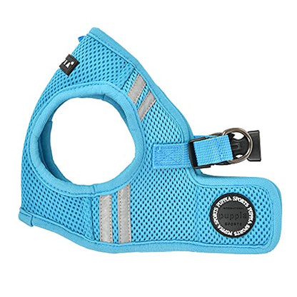 Puppia Soft Vest Dog Harness No Choke Step-in Reflective Triple Layered Breathable Mesh for Small and Medium Dog, Sky Blue, Medium - color: SKY BLUE, size: Medium
