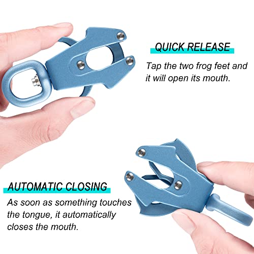 GEIT 2/4/5/6FT Dog Leash, Heavy Duty Rope Leashes, Reflective Nylon Pet Lead with Aluminum Quick Release/Locking Tactical Frog Clip for Small Medium and Large Dogs, Blue, 1/2 inch - color: Blue, size: 1/2'' x 2 FT (18~120 lbs.)