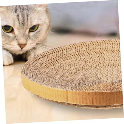 Toddmomy 3pcs Reusable Cat Scratcher Replacement Pads Wear-Resistant Corrugated Cardboard Scratch Pads for Indoor Cats Convenient Floor Scratchers