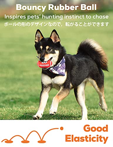 SCHITEC Squeaky Dog Ball, [4 Pack] Latex Rubber Dog Squeak Toys, 2.7'' Soft Bouncy Fetch Balls for Medium Small Pets Interactive Play - size: Medium Balls 2.7"