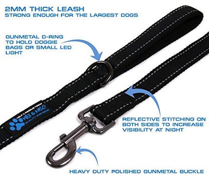 Max and Neo Reflective Nylon Dog Leash - We Donate One for Every Sold (Purple, 6ft) - color: PURPLE, size: 6 FT x 1" Wide