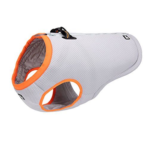SGODA Dog Cooling Vest Harness Cooler Jacket Grey Orange X-Small - color: grey with orange, size: X-small Chest 14.5-17.5"