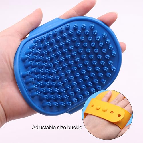Dog Washing Gloves Brush for Pet: JOANGIHC 3PCS Dogs Shedding Wash Massage Gloves Grooming for Short Long Haired Dogs Cats (Light Yellow) - color: Light Yellow