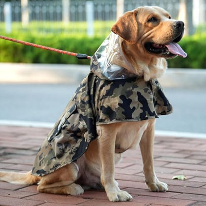 Waterproof Dog Raincoat, Adjustable Reflective Lightweight Pet Rain Clothes with Poncho Hood(X-Small,Camo) - color: Camo, size: X-Small(4-9lb)