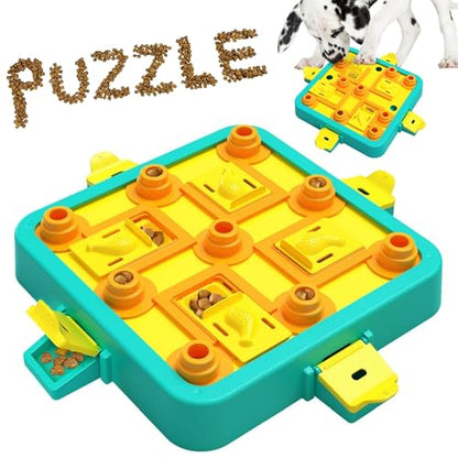 Dog Puzzle Toy Mental Stimulation - Level 3 in 1 Dogs Food Feeder Puzzle, Dog Treat Puzzle Feeder (Advanced-Blue Board) - color: Level 3 in 1-Advanced-Blue Board