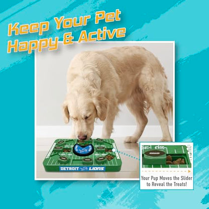 Pets First NFL Detroit Lions Large Puzzle Toy, Dog Puzzle Treat Toy, New Large Size, Interactive Dog Treat Toy, Dog Slow Feeding Toy - color: DETROIT LIONS, size: Large
