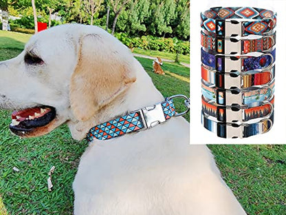 Soft Durable Dog Collar with Metal Buckle, Quick Release Puppy Collars Adjustable for Small Medium Large Pet Dogs and Kitten Cat Blue L - color: Blue, size: Large