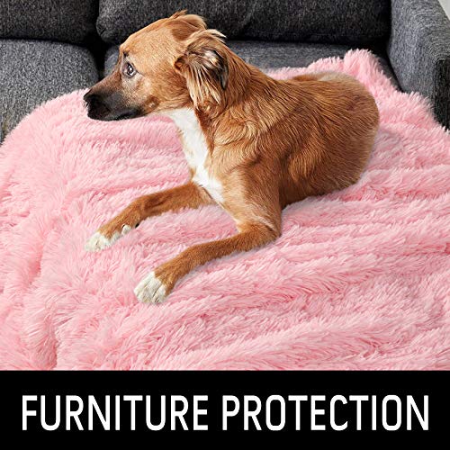 LOCHAS Luxury Fluffy Dog Blanket, Extra Soft and Warm Sherpa Fleece Pet Blankets for Dogs Cats, Plush Furry Faux Fur Puppy Throw Cover, 20''x30'' Pink - color: Pink, size: Small(20''x30'')