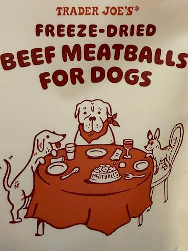 TJ's Beef Meatballs for Dogs, Freeze Dried,Dog Treats 4 oz, Resealable Bag with Bone Waste Bag Dispenser & Free Rolls