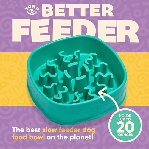 Yomp BetterFeeder Puzzle Slow Feeder Dog Bowl – Interactive, Weighted Silicone Dog Bowl, BPA & Phthalate Free, Spill-Proof, Non-Slip, Pet-Safe, Non-Toxic, Textured, Dishwasher Safe