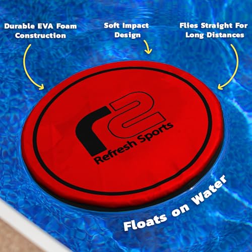 Soft Flying Disc for Kids: Easy To Use Beach Disc - Durable Design Floats On Water! Beach Toys, Pool Toys & Frisbbee for Adults Outdoor Fun Pool Toy - Boy Gifts & Girls Ages 5 6 7 8 9 10 11 12 13 14 - color: Red