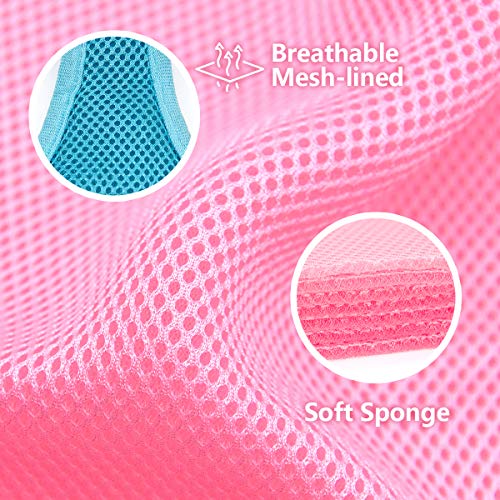 PoyPet Reflective Soft Breathable Mesh Dog Harness No Choke Double Padded Vest Adjustable(Light Blue,S) - color: Blue, size: S