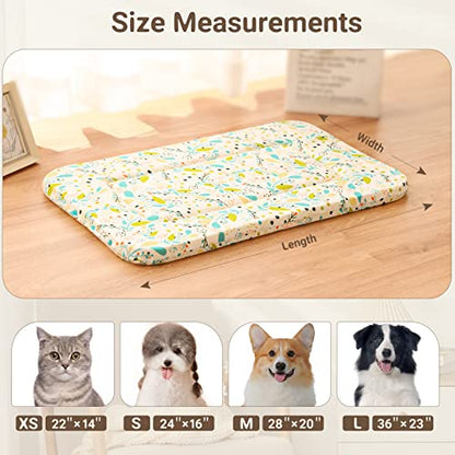 X-Small Crate Bed Pad - Super Soft Pancake Style Mat for Kennels, Ideal for Pet Beds, Machine Wash and Dryer Friendly, 22-Inch, Random Color
