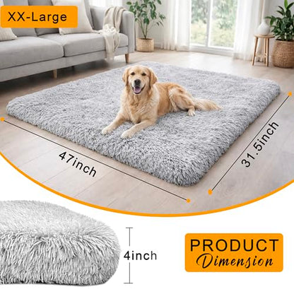 Dog beds, pet beds(XX-Large) - Premium Quality, Washable & Portable, Eco-Friendly, Multiple Sizes, Stylish Design, Removable Cover, Size XXLarge(47.24 X 31.49 X 3.93) inch - size: XX-Large