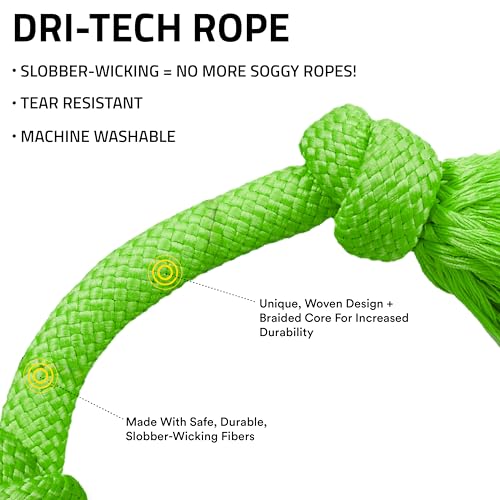 Playology Dog Toys | Dri-Tech Rope Toy Tug of War Rope for Aggressive Chewers | Jumbo Sweet Potato Scented Toy - Easy to Clean and Made from Non Toxic Materials - size: Jumbo, style: Sweet Potato