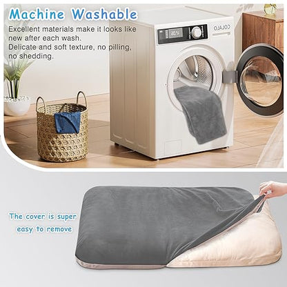 Super Soft Medium Dog Bed, 32 Inches Orthopedic Foam Pet Beds with Anti Slip Bottom, Dog Sleeping Mattress with Removable and Washable Cover, Grey M,32'' X 24'' X 3'' - color: Grey, size: 32.0"L x 24.0"W x 3.0"Th