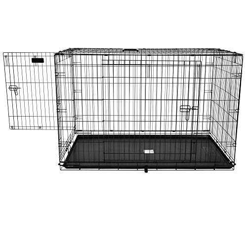 Precision Pet Products Two Door Great Crate Wire Dog Crate, 48 Inch, For Pets 90-125 lbs, With 5-Point Locking System - size: 48.0"L x 30.0"W x 32.0"H