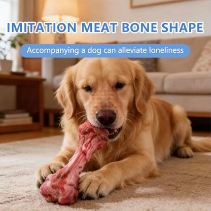 Indestructible Simulated Bone Dog Chew Toy - Food-Grade Natural Rubber for Aggressive Chewers, Dental Cleaning Toy for Small/Medium/Large Breeds