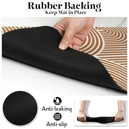 Eco-Friendly Pet Supplies: Absorbent Quick Dry Cat & Dog Food Mat, 16"x24" - color: Circle, size: M(16"×24")