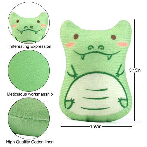 Catnip Toys for Indoor Cats - 5PCS Plush Cat Chew Toys Teething Interactive Catnip Filled Kitten Toy Soft Pet Toy