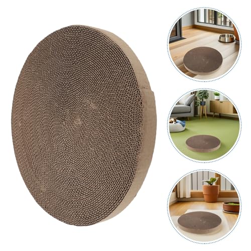 2pcs Cat Scratcher Replacement Pads Circular 34cm Corrugated Cardboard Insert for Cat Scratcher Bed Suitable for Pet Scratching Furniture Refill