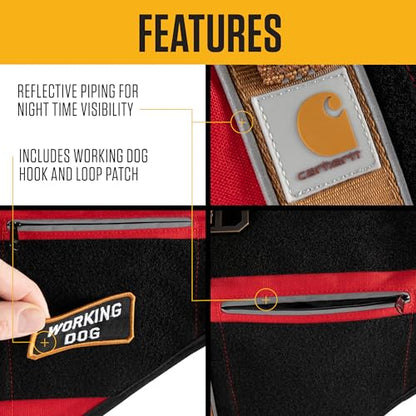 Carhartt Nylon Ripstop Service Dog Harness, Durable & Comfortable Water Repellent Service Dog Vest, X-Large - size: X-Large