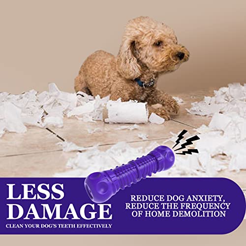 ZIKATON Dog Squeaky Toys for Aggressive Chewers, Durable Chew Toys for Large Medium Breed Dog, Dog Toys, Tough Durable Dogs Toys with Natural Rubber - color: A Violet