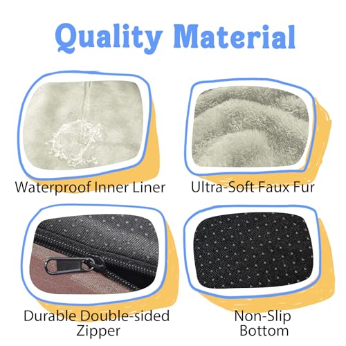 Orthopedic Foam Large Dog Bed XLarge Dog Beds with Removable Washable Cover Pet Bed with Bolster Waterproof Cover Extra Large Dogs Beds Big Size Pet - color: Pink, size: Large (36"L x 27"W x 7"Th)