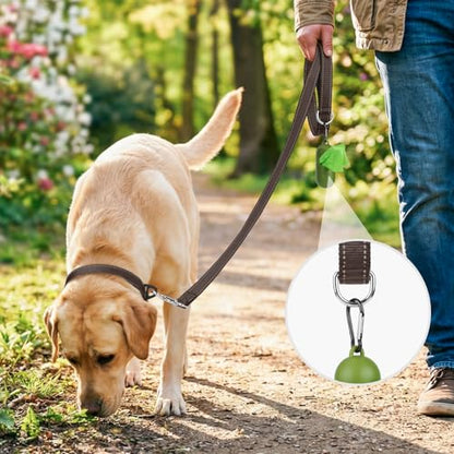 Joytale Double-Sided Reflective Dog Leash, 4 FT, Padded Handle Nylon Heavy Duty Leashes for Small & Medium Dogs Walking, Brown - color: Brown, size: 4 ft Narrow