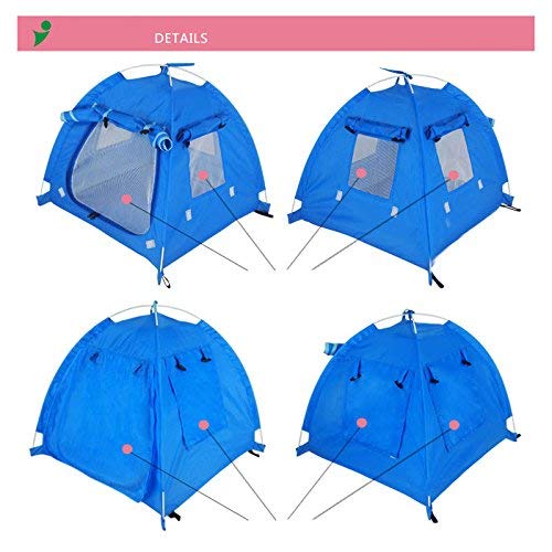 Breathable Washable Pet Puppy Kennel Dog Cat Folding Indoor Outdoor House Bed Tent (L, Coffee)