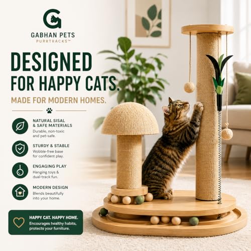 PurrTracks Dual-Track Cat Scratcher with Feather Toy
